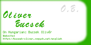 oliver bucsek business card