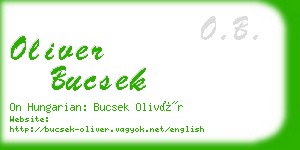 oliver bucsek business card